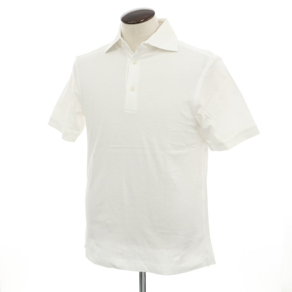 [Used] GUY ROVER Cotton Pique Short Sleeve Polo Shirt White [L] [Condition Rank B] [Men&