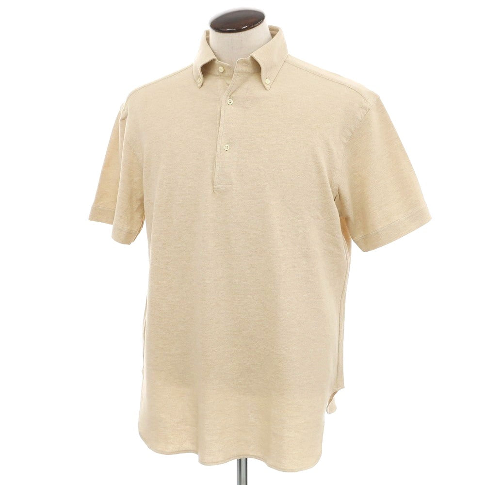 [Used] [Unused] GUY ROVER UNITED ARROWS special order cotton pique button-down collar short-sleeve polo shirt beige [L] [Condition rank S] [Men&