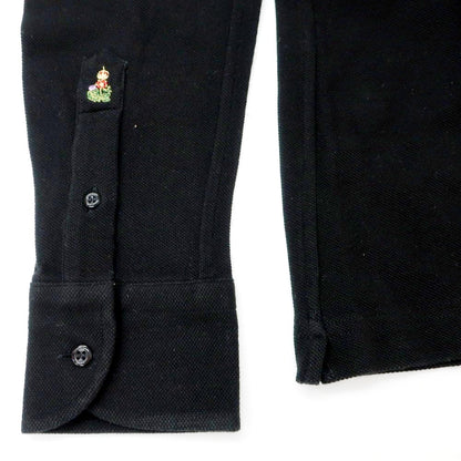 [Used] GUY ROVER UNITED ARROWS special order cotton pique button-down collar long sleeve polo shirt black [L] [Condition rank B] [Men&