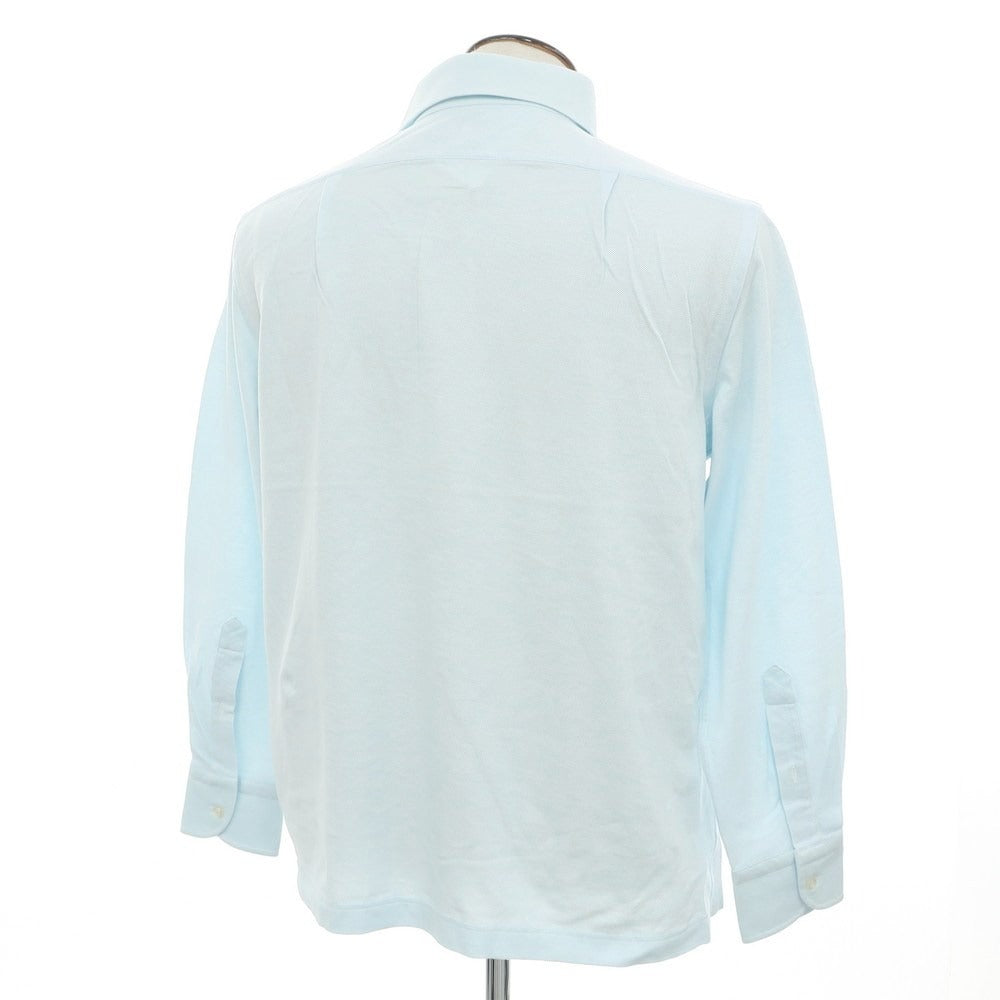 [Used] GUY ROVER Cotton Pique Long Sleeve Polo Shirt Ice Blue [L] [Condition Rank B] [Men&