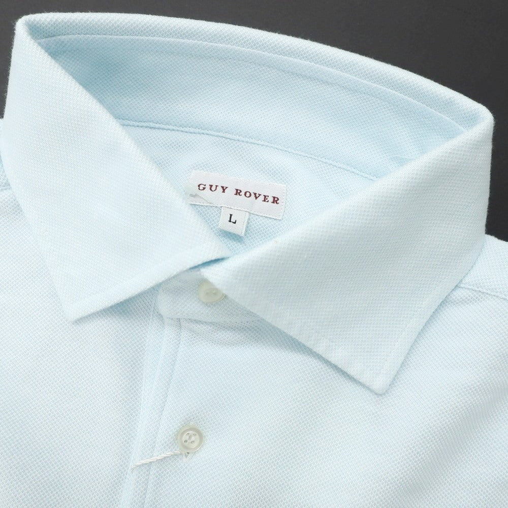 [Used] GUY ROVER Cotton Pique Long Sleeve Polo Shirt Ice Blue [L] [Condition Rank B] [Men&