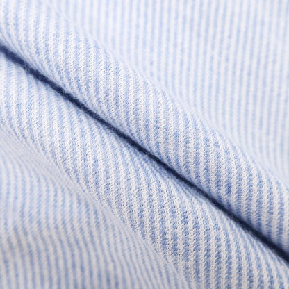 [Used] Finamore Cotton Long Sleeve Polo Shirt Blue x White [42] [Condition Rank B] [Men&