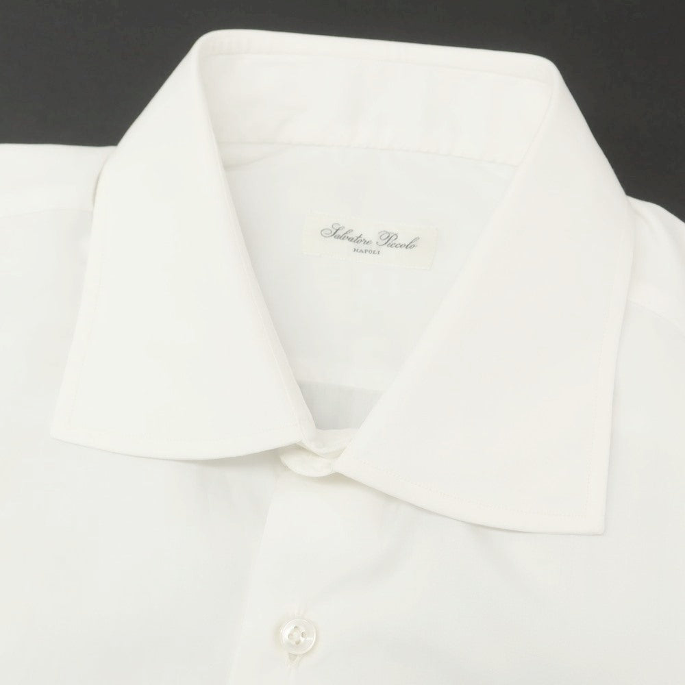 [Used] Salvatore Piccolo Broad Cotton Dress Shirt White [42] [Condition Rank A] [Men&