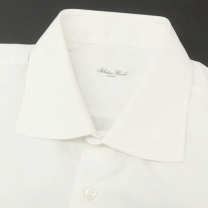 [Used] Salvatore Piccolo Broad Cotton Dress Shirt White [42] [Condition Rank A] [Men&