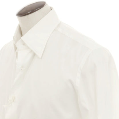 [Used] ISAIA Broad Cotton Dress Shirt Off White [42] [Condition Rank A] [Men&