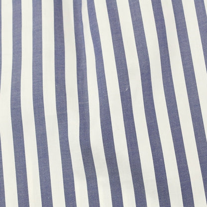 [Used] Sartoria Attolini Broad Cotton Striped Dress Shirt White x Navy [42] [Condition Rank A] [Men&