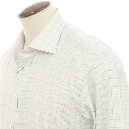 [Used] [Unused] Turnbull &amp;amp; Asser Check Dress Shirt Light Gray x White [42] [Condition Rank S] [Men&