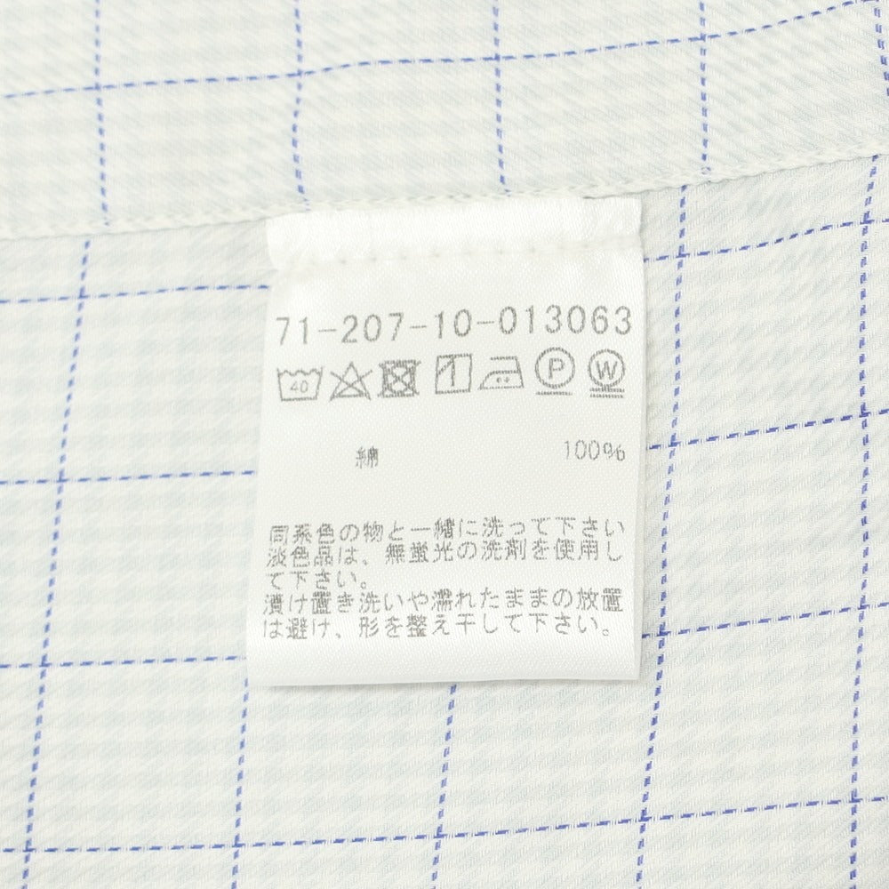 [Used] [Unused] Turnbull &amp;amp; Asser Check Dress Shirt Light Gray x White [42] [Condition Rank S] [Men&