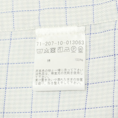 [Used] [Unused] Turnbull &amp;amp; Asser Check Dress Shirt Light Gray x White [42] [Condition Rank S] [Men&