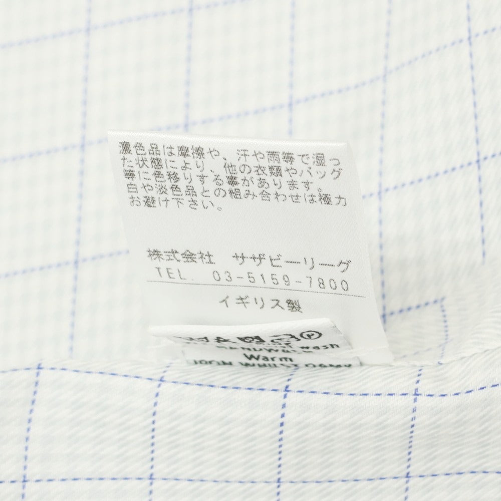 [Used] [Unused] Turnbull &amp;amp; Asser Check Dress Shirt Light Gray x White [42] [Condition Rank S] [Men&
