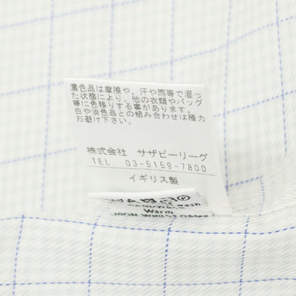 [Used] [Unused] Turnbull &amp;amp; Asser Check Dress Shirt Light Gray x White [42] [Condition Rank S] [Men&