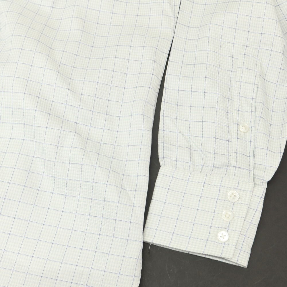 [Used] [Unused] Turnbull &amp;amp; Asser Check Dress Shirt Light Gray x White [42] [Condition Rank S] [Men&