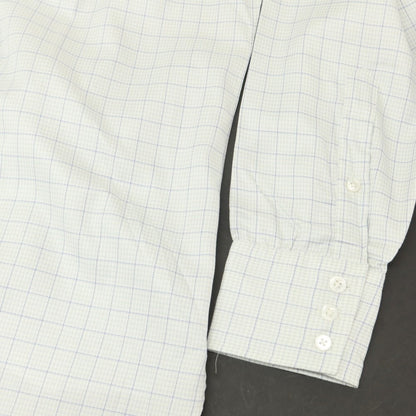 [Used] [Unused] Turnbull &amp;amp; Asser Check Dress Shirt Light Gray x White [42] [Condition Rank S] [Men&