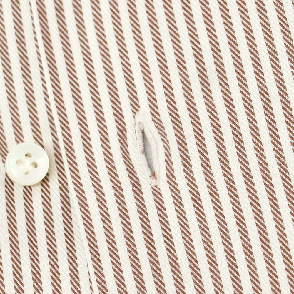 [Used] BARBA Striped Dress Shirt Brown x White [42] [Condition Rank C] [Men&