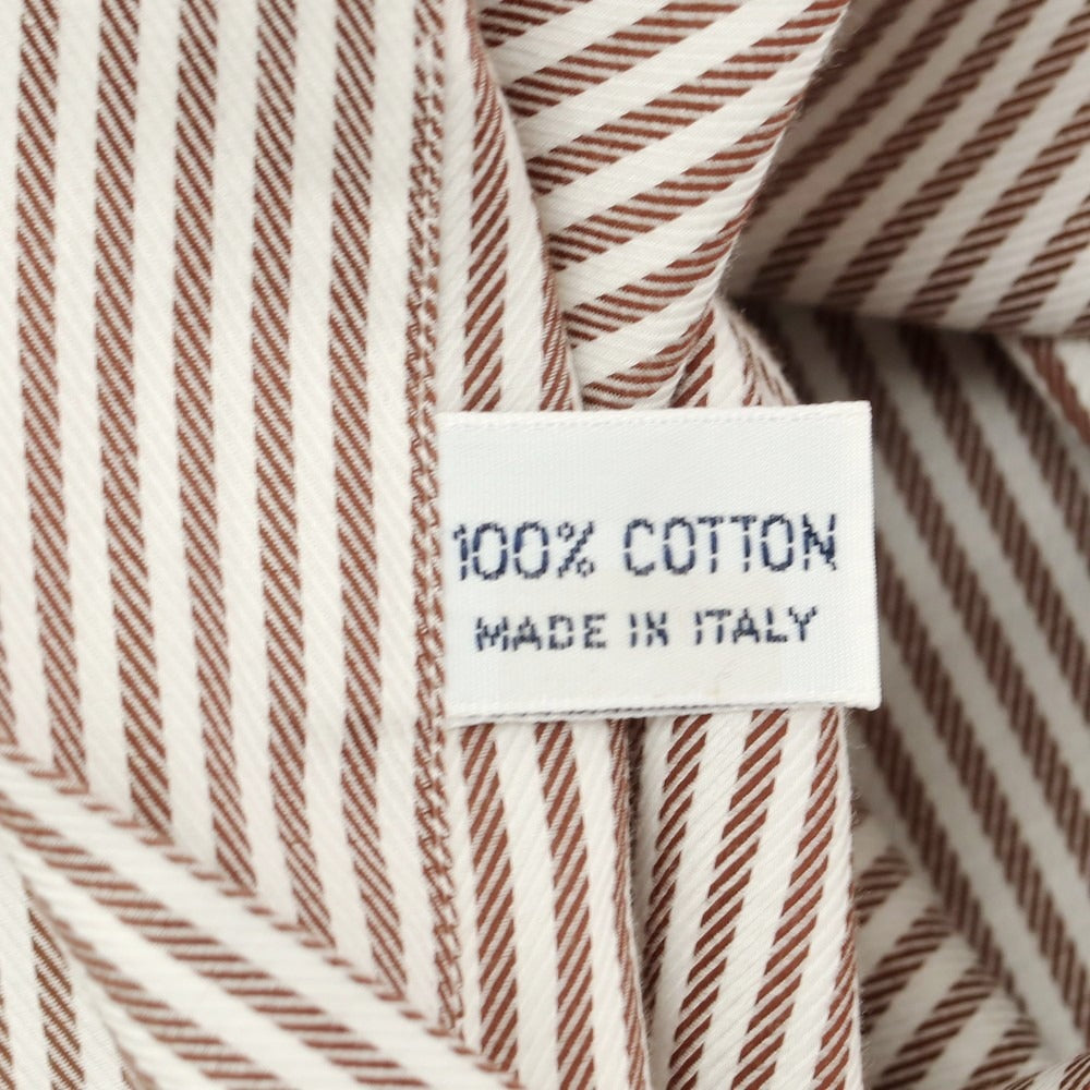 [Used] BARBA Striped Dress Shirt Brown x White [42] [Condition Rank C] [Men&