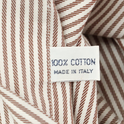 [Used] BARBA Striped Dress Shirt Brown x White [42] [Condition Rank C] [Men&