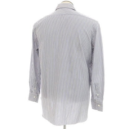 [Used] BARBA BARNEYS NEWYORK special order striped dress shirt, navy x white [42] [Condition rank B] [Men&