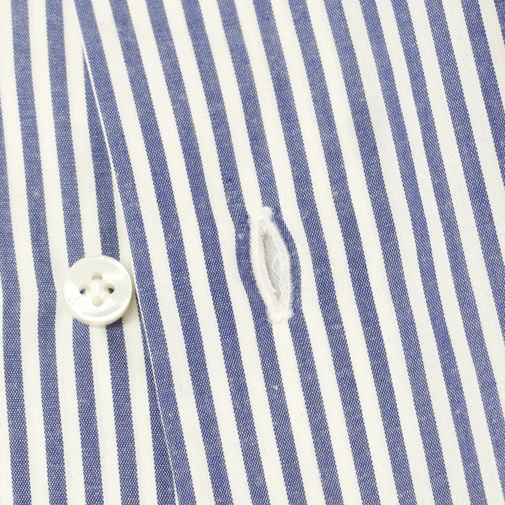 [Used] BARBA BARNEYS NEWYORK special order striped dress shirt, navy x white [42] [Condition rank B] [Men&