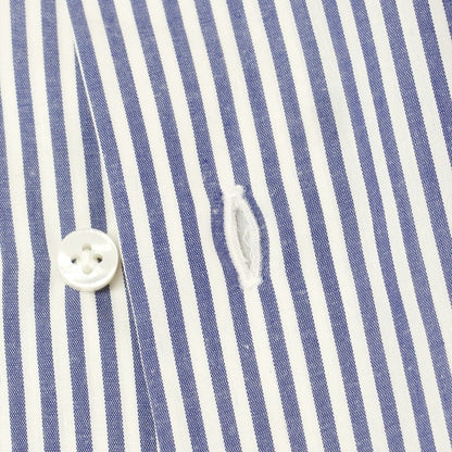 [Used] BARBA BARNEYS NEWYORK special order striped dress shirt, navy x white [42] [Condition rank B] [Men&