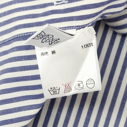 [Used] BARBA BARNEYS NEWYORK special order striped dress shirt, navy x white [42] [Condition rank B] [Men&