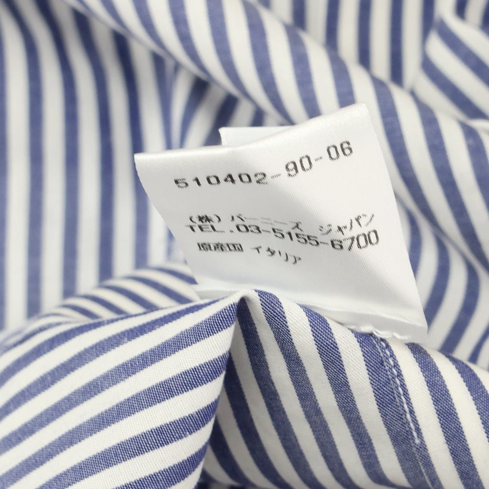 [Used] BARBA BARNEYS NEWYORK special order striped dress shirt, navy x white [42] [Condition rank B] [Men&