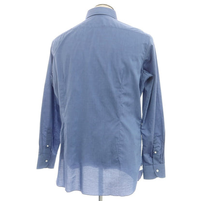 [Used] [Unused] Luigi Borrelli GABLE Button-down Dress Shirt Navy Blue [42] [Condition Rank S] [Men&