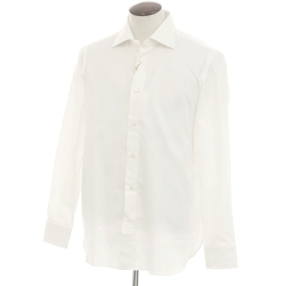 [Used] Luigi Borrelli WILLIAM Twill Cotton Dress Shirt White [42] [Condition Rank A] [Men&