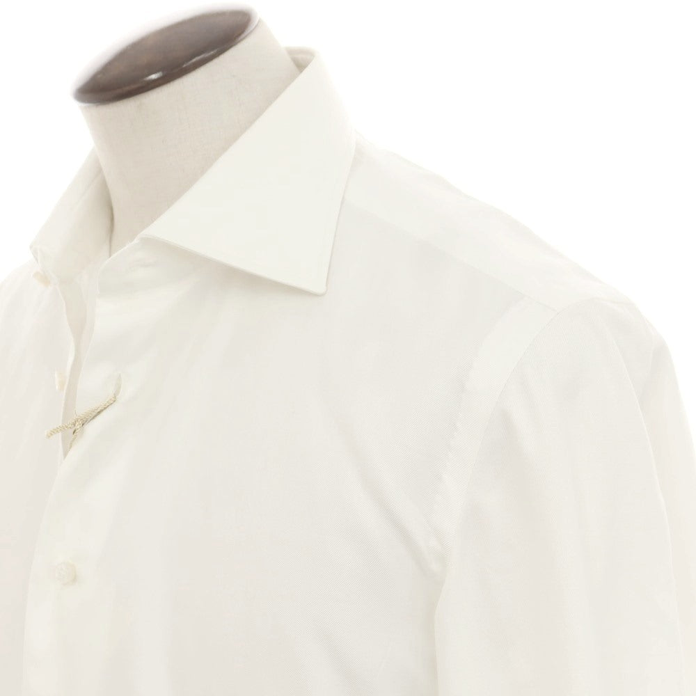 [Used] Luigi Borrelli WILLIAM Twill Cotton Dress Shirt White [42] [Condition Rank A] [Men&