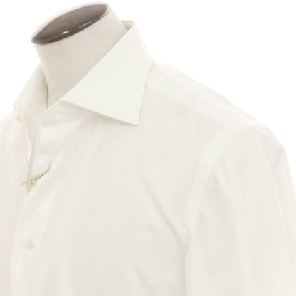 [Used] Luigi Borrelli WILLIAM Twill Cotton Dress Shirt White [42] [Condition Rank A] [Men&