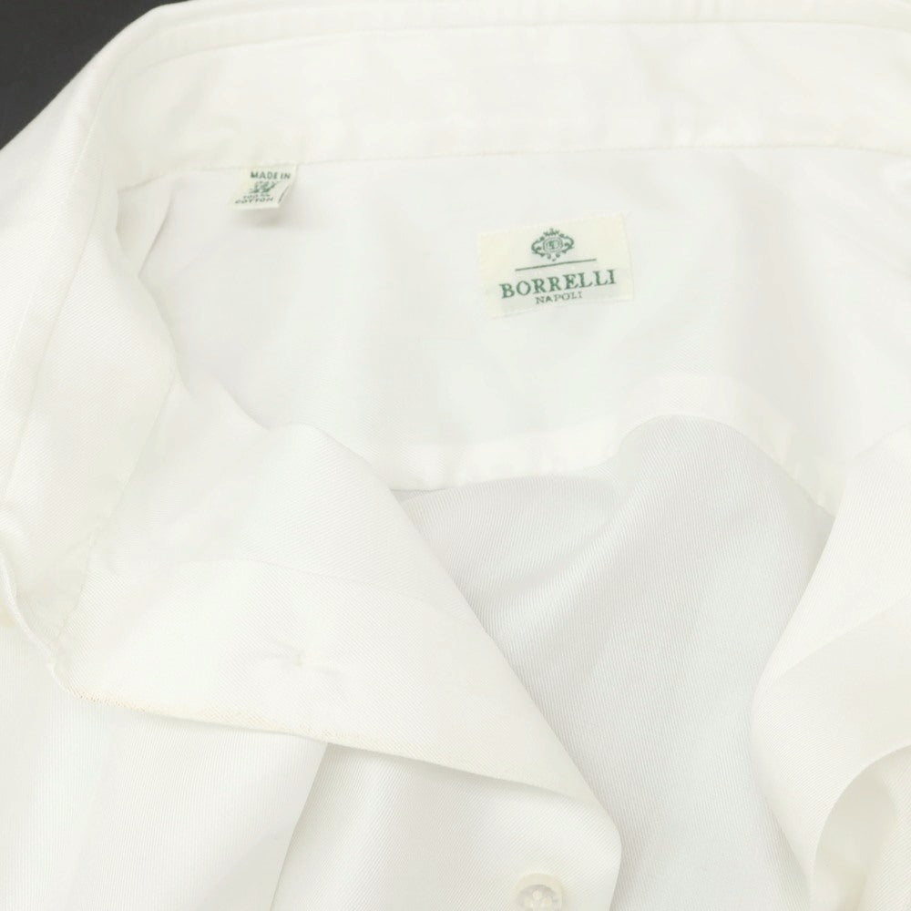 [Used] Luigi Borrelli WILLIAM Twill Cotton Dress Shirt White [42] [Condition Rank A] [Men&