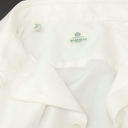 [Used] Luigi Borrelli WILLIAM Twill Cotton Dress Shirt White [42] [Condition Rank A] [Men&