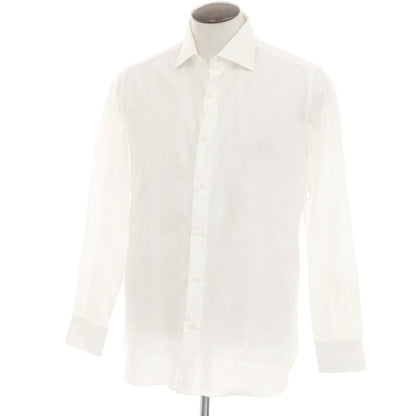 [Used] Luigi Borrelli LUCIANO Mesh Cotton Dress Shirt White [42] [Condition Rank B] [Men&