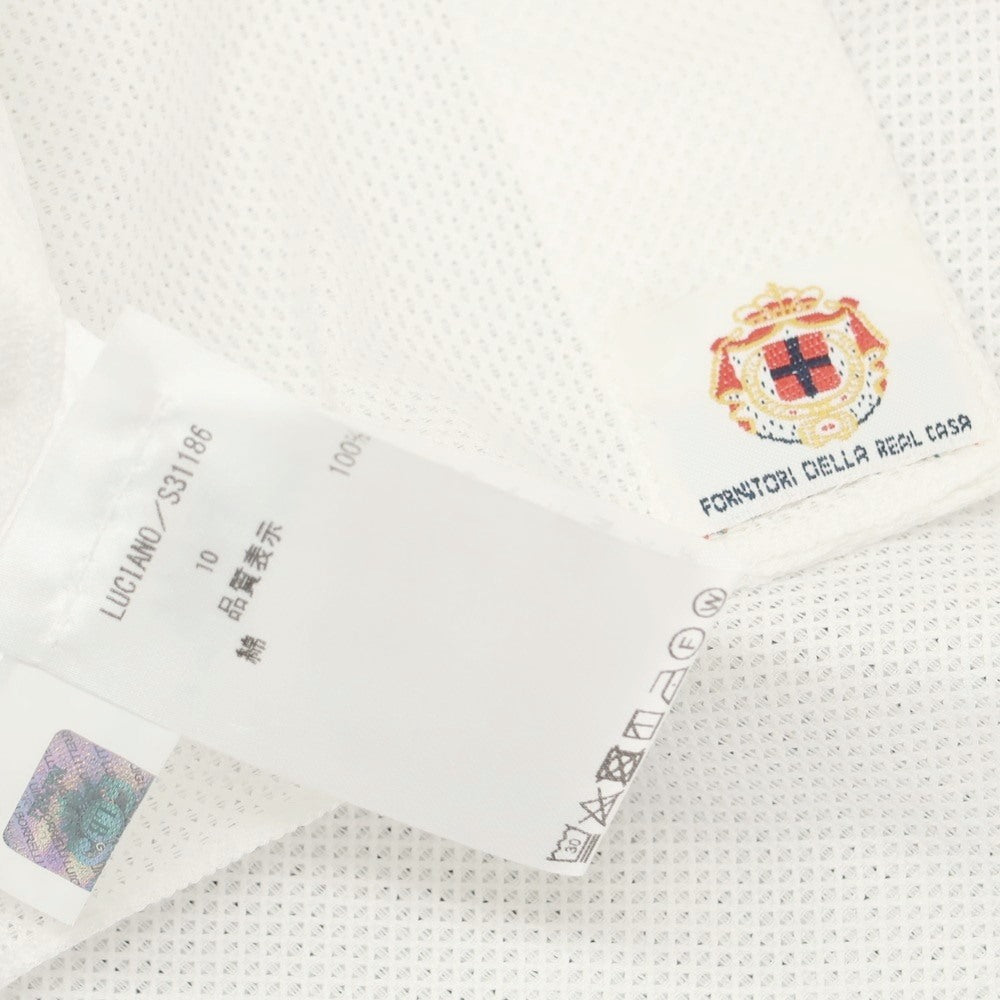[Used] Luigi Borrelli LUCIANO Mesh Cotton Dress Shirt White [42] [Condition Rank B] [Men&