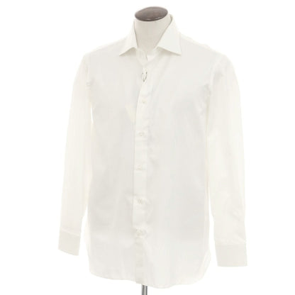 [Used] Luigi Borrelli LUCIANO Herringbone Cotton Dress Shirt White [43] [Condition Rank B] [Men&