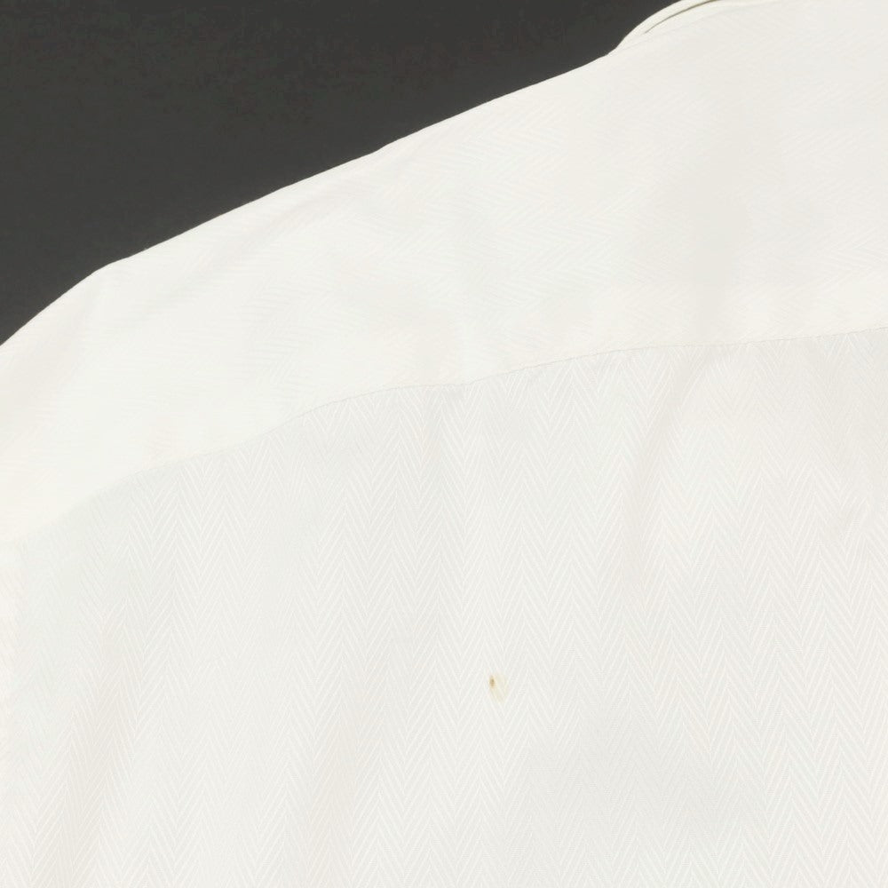 [Used] Luigi Borrelli LUCIANO Herringbone Cotton Dress Shirt White [43] [Condition Rank B] [Men&