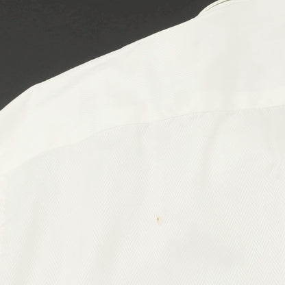 [Used] Luigi Borrelli LUCIANO Herringbone Cotton Dress Shirt White [43] [Condition Rank B] [Men&