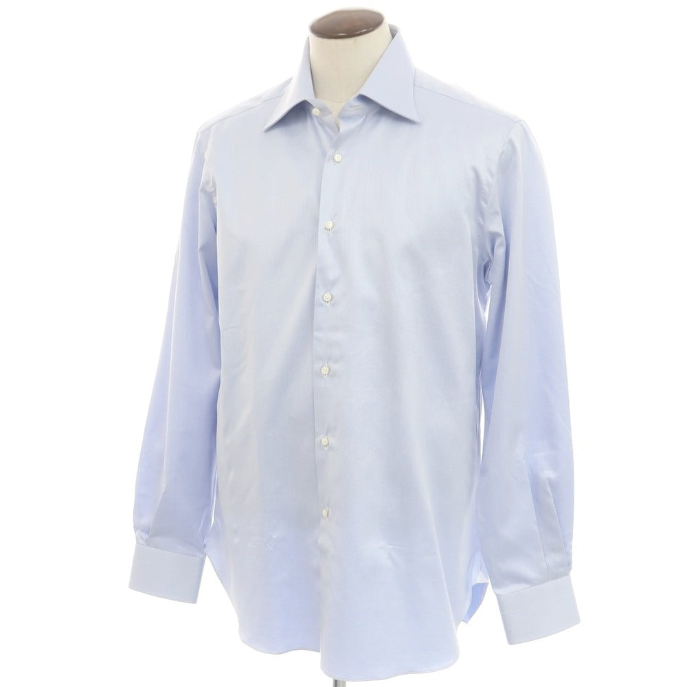 [Used] Mattabisch Twill Cotton Dress Shirt Blue x White [43] [Condition Rank B] [Men&