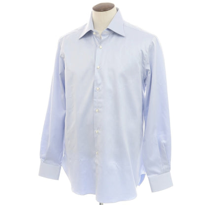 [Used] Mattabisch Twill Cotton Dress Shirt Blue x White [43] [Condition Rank B] [Men&