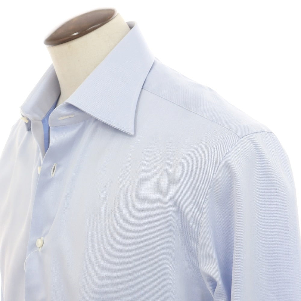 [Used] Mattabisch Twill Cotton Dress Shirt Blue x White [43] [Condition Rank B] [Men&