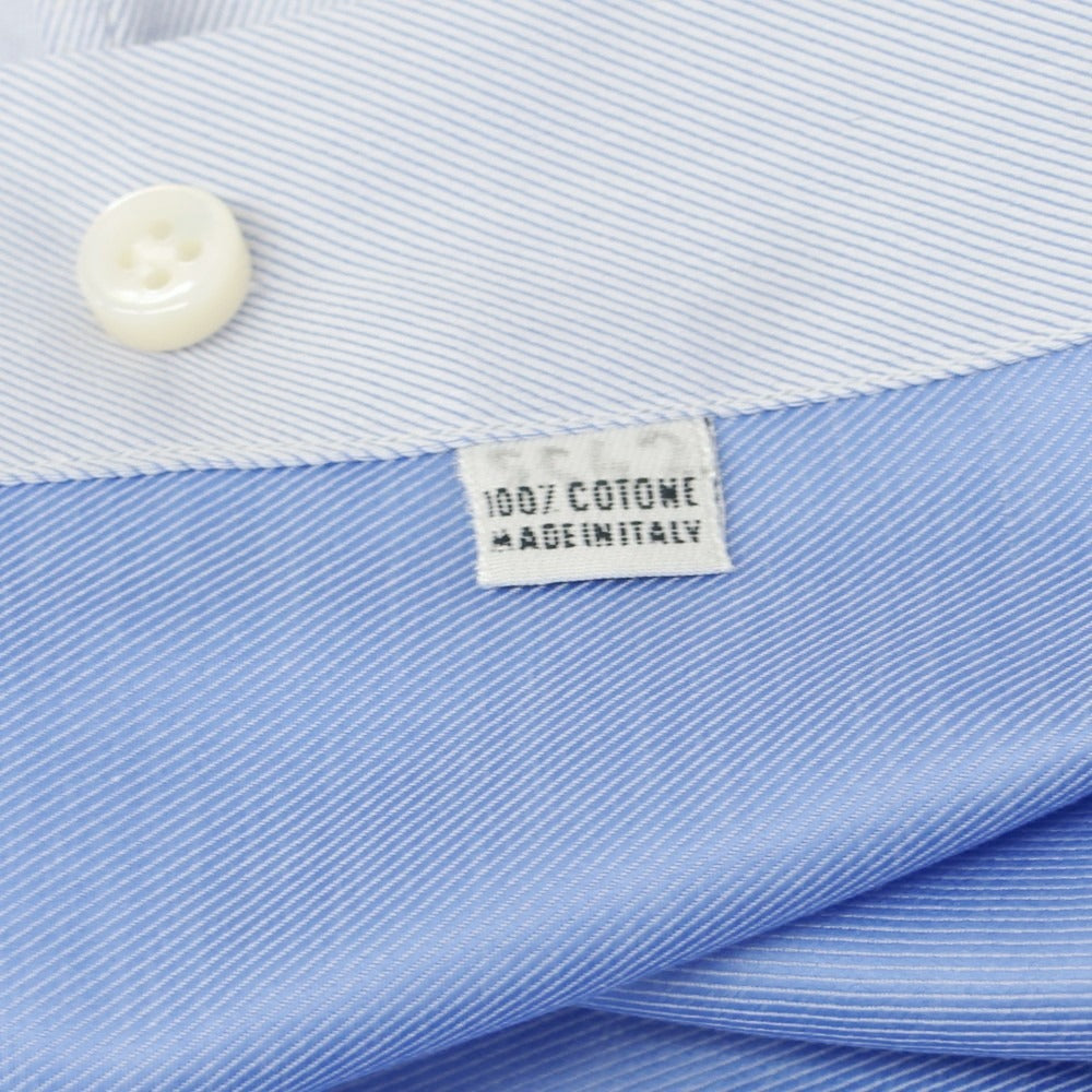 [Used] Mattabisch Twill Cotton Dress Shirt Blue x White [43] [Condition Rank B] [Men&