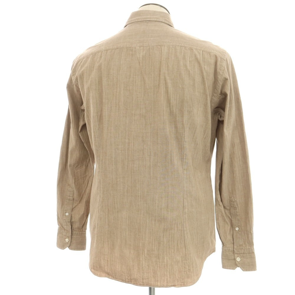 [Used] Salvatore Piccolo Cotton Wide Collar Shirt Dark Beige [42] [Condition Rank B] [Men&