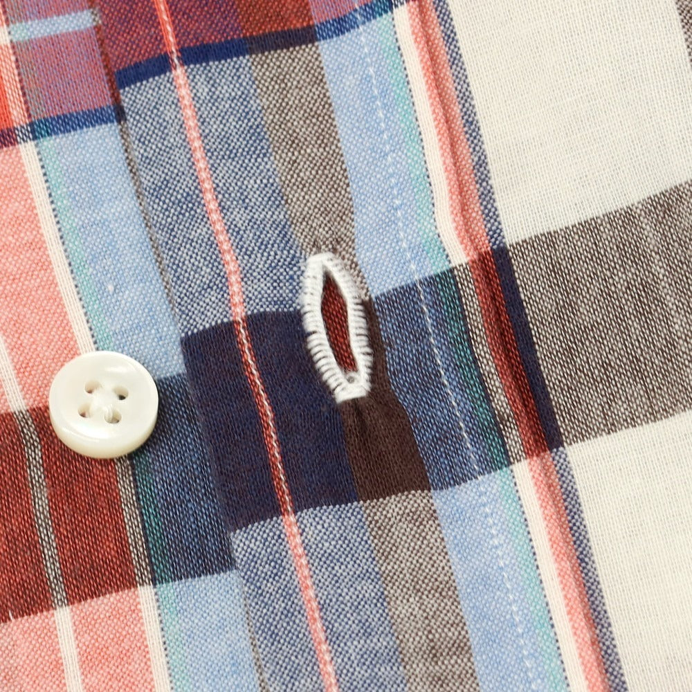[Used] Salvatore Piccolo Cotton Check Casual Shirt Red x Blue [42] [Condition Rank C] [Men&