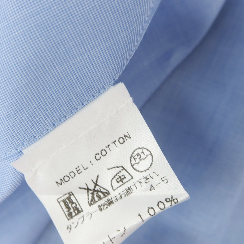 [Used] Adriano Cifonelli Cotton Regular Collar Cleric Dress Shirt Blue x White [41] [Condition Rank B] [Men&