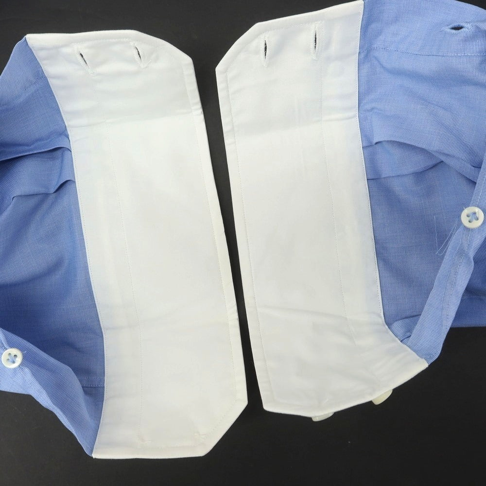 [Used] Adriano Cifonelli Cotton Regular Collar Cleric Dress Shirt Blue x White [41] [Condition Rank B] [Men&