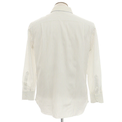 [Used] GIAM PAOLO Cotton Striped Wide Collar Dress Shirt White x Yellow [42] [Condition Rank C] [Men&