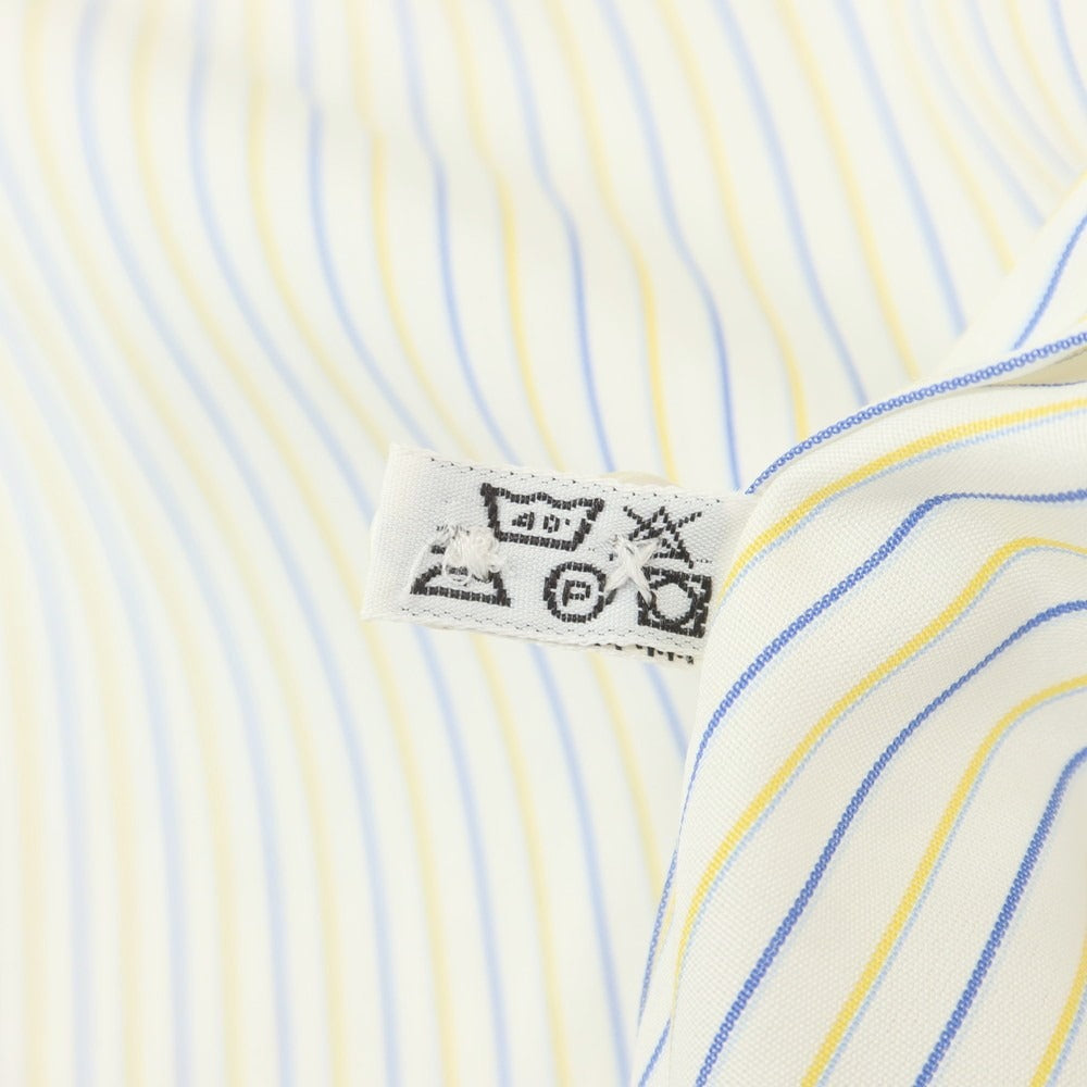 [Used] GIAM PAOLO Cotton Striped Wide Collar Dress Shirt White x Yellow [42] [Condition Rank C] [Men&