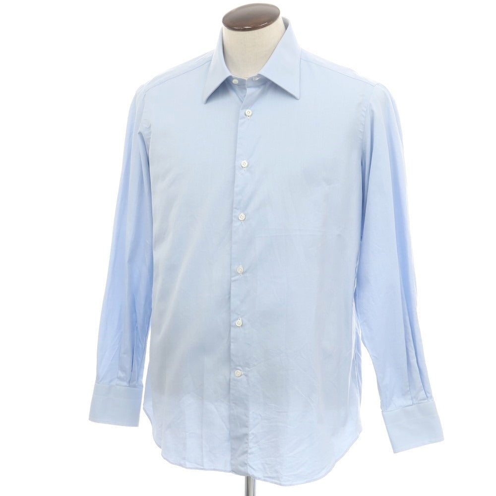 【中古】マリネッラ E.MARINELLA コットン レギュラーカラー ドレスシャツ ライトブルー【 42 】【 状態ランクB 】【 メンズ 】