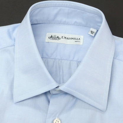 【中古】マリネッラ E.MARINELLA コットン レギュラーカラー ドレスシャツ ライトブルー【 42 】【 状態ランクB 】【 メンズ 】