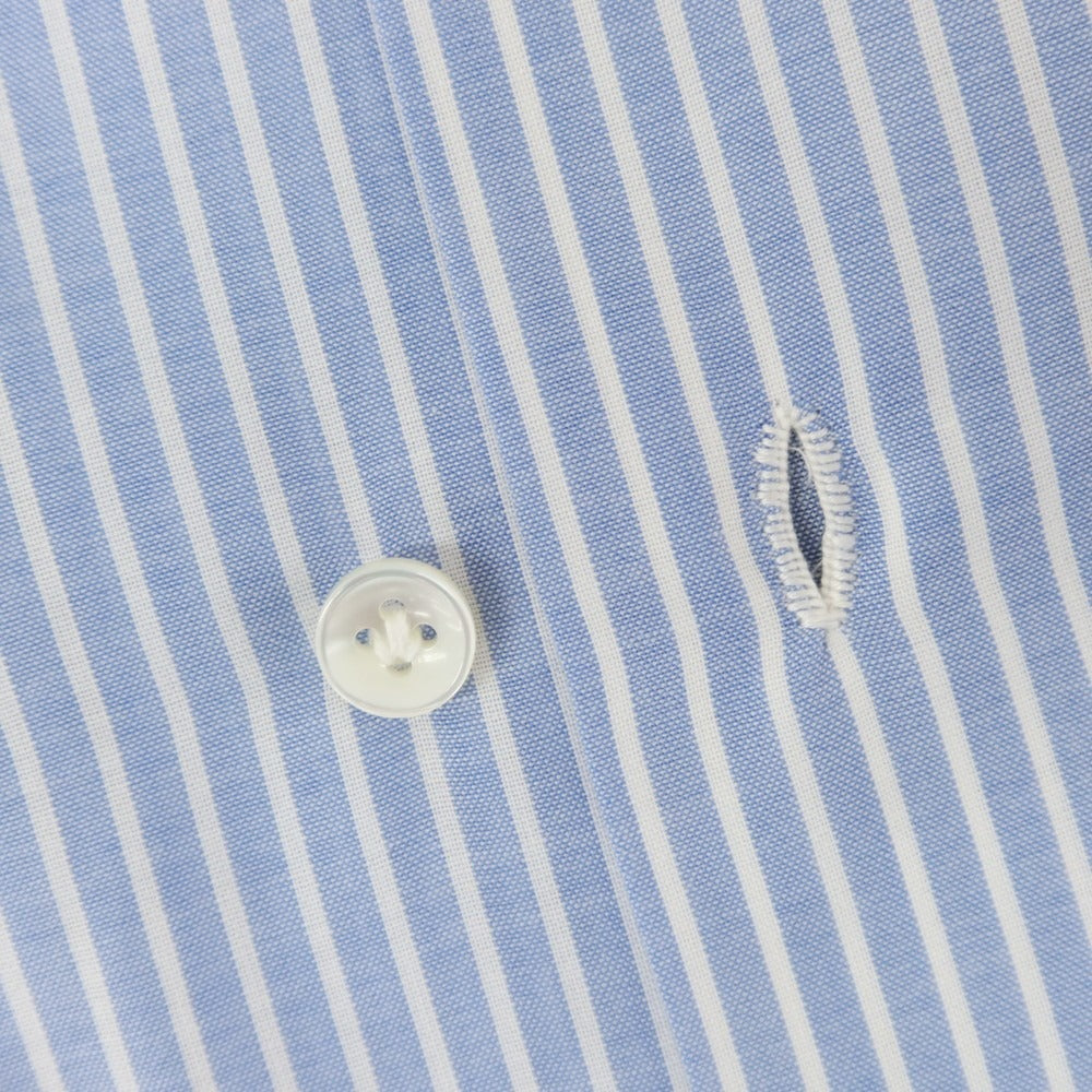 [Used] Franco Minucci Cotton Striped Wide Collar Dress Shirt Blue x White [43] [Condition Rank A] [Men&