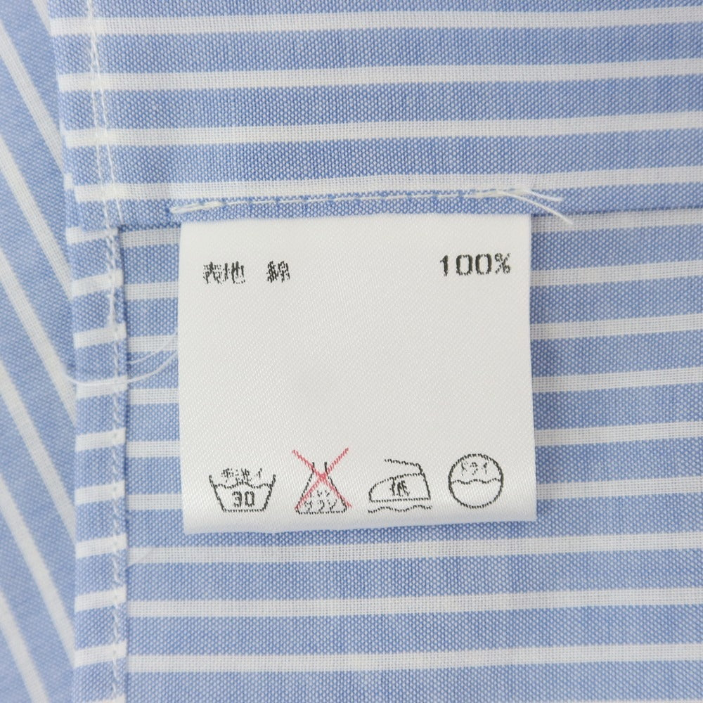 [Used] Franco Minucci Cotton Striped Wide Collar Dress Shirt Blue x White [43] [Condition Rank A] [Men&